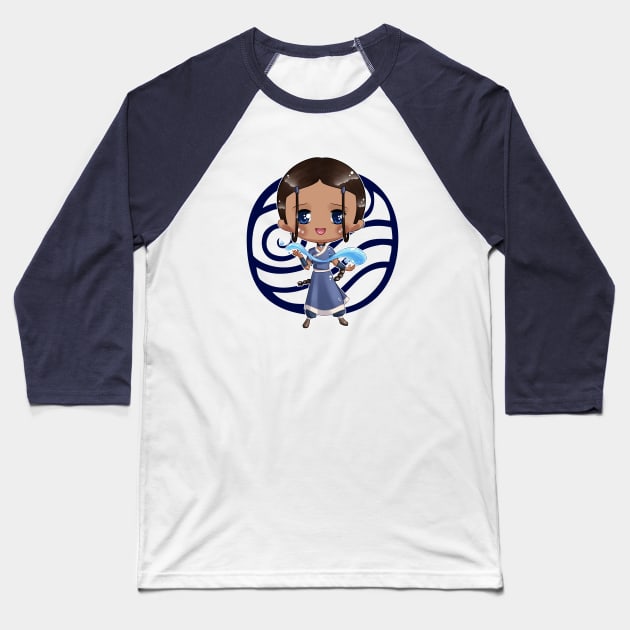 Chibi Katara Baseball T-Shirt by sambeawesome